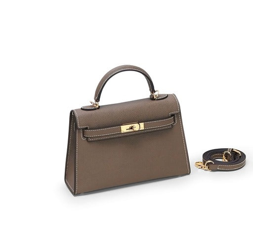 VELUXA | Mini Handbag – Structured Faux Leather with Detachable Strap