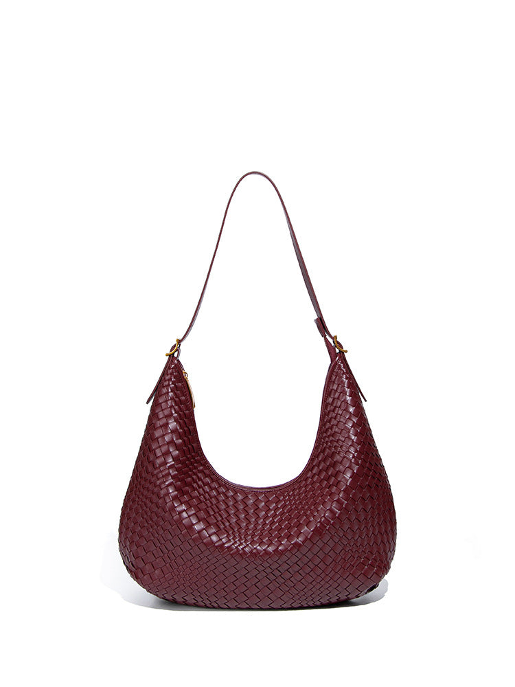 VELUXA | Woven Shoulder Bag – Faux Leather with Shoulder Strap