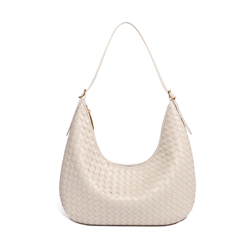 VELUXA | Woven Shoulder Bag – Faux Leather with Shoulder Strap