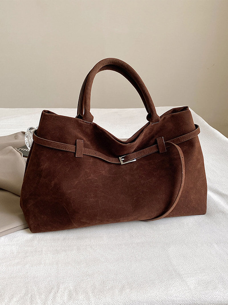 VELUXA | Faux Leather Handbag – Structured Design with Rounded Handles