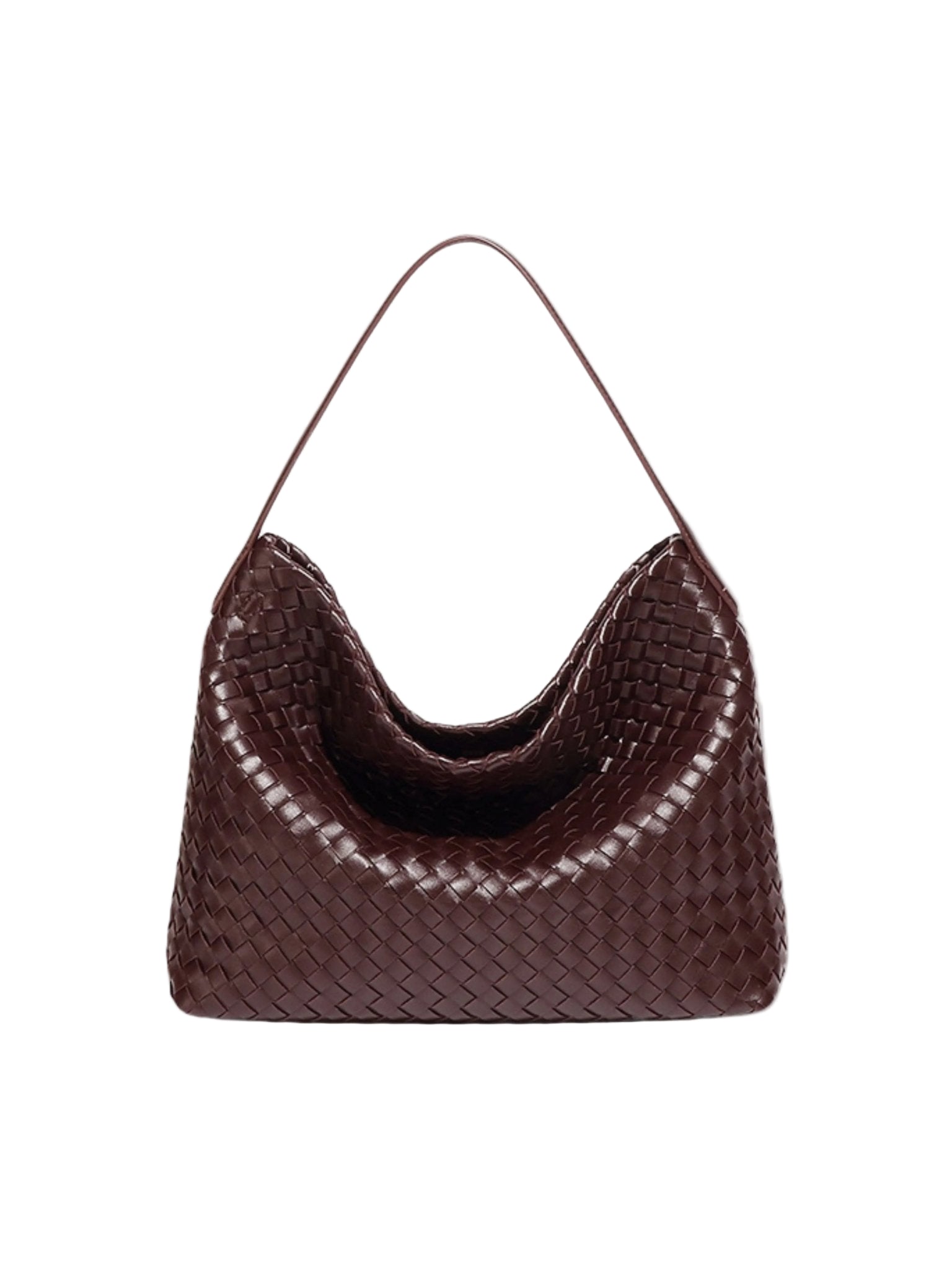 VELUXA | Woven Shoulder Bag – Vegan Faux Leather with Shoulder Strap