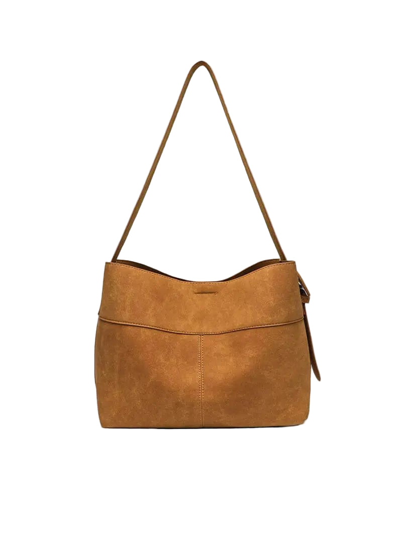 VELUXA | Suede Shoulder Bag – Structured Design with Single Strap