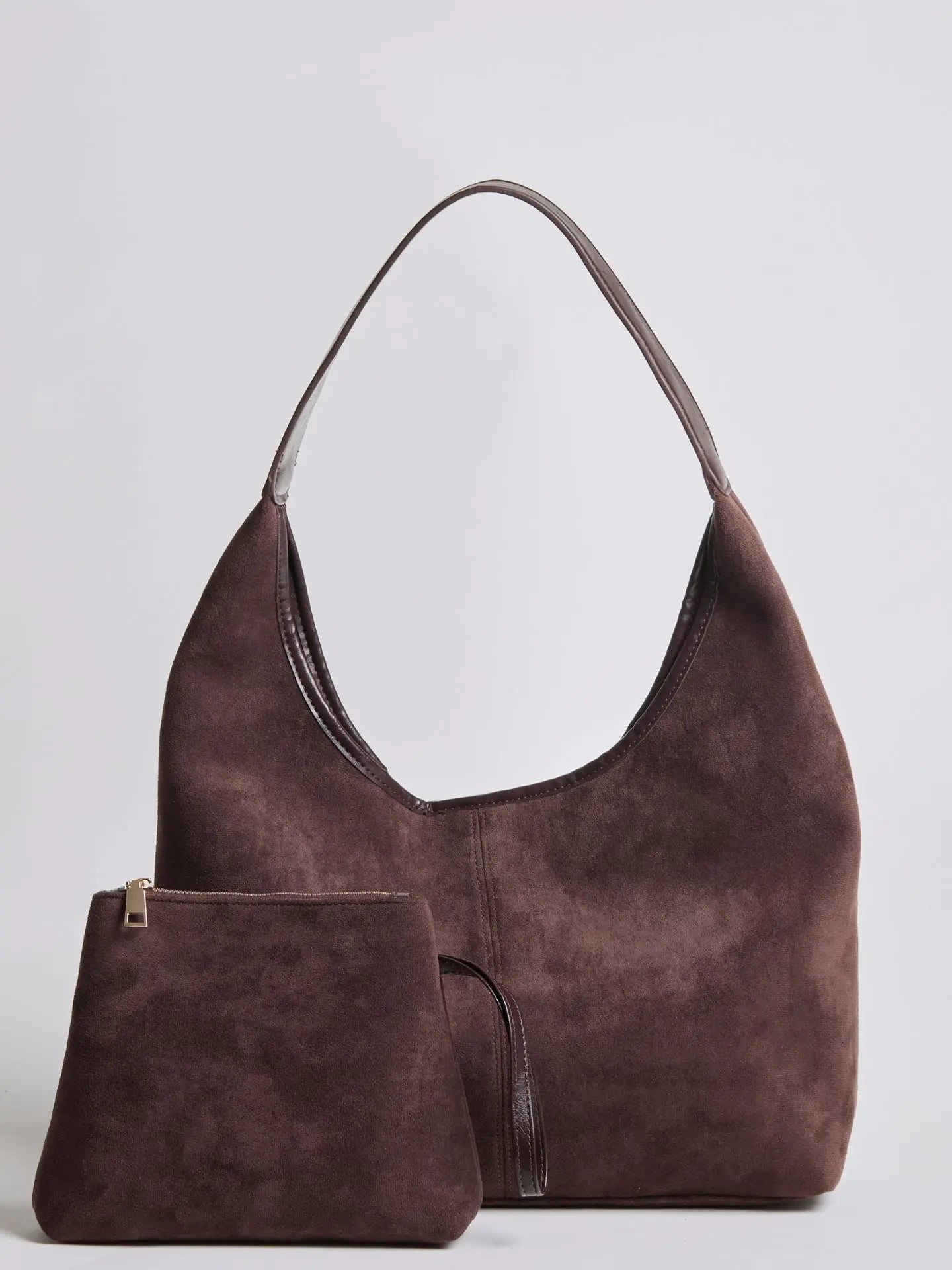 VELUXA | Vegan Suede Hobo Bag – Minimal Design with Shoulder Strap
