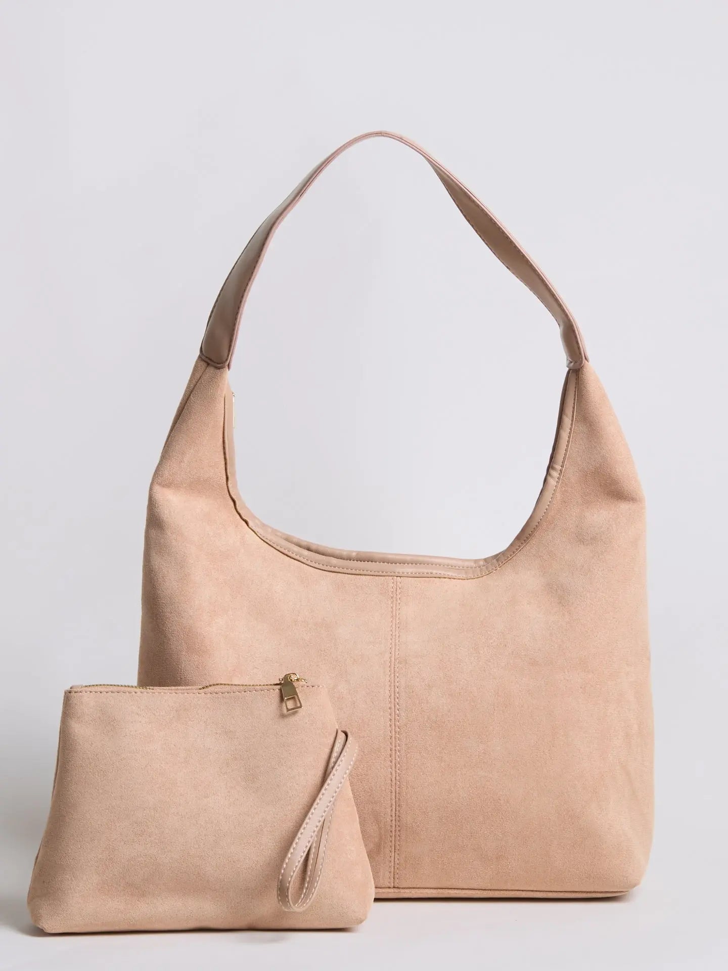 VELUXA | Vegan Suede Hobo Bag – Minimal Design with Shoulder Strap