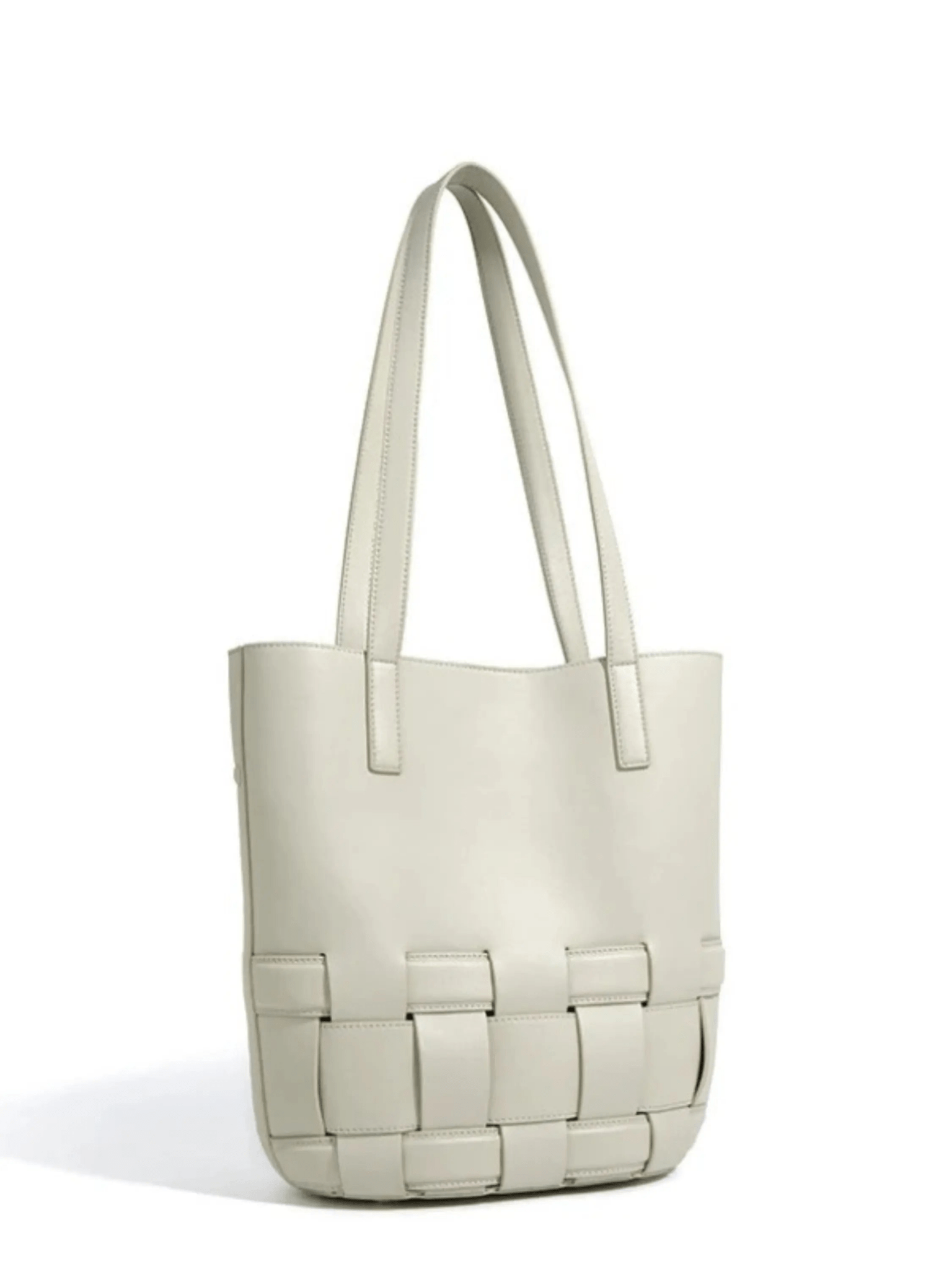 VELUXA | Woven Tote Bag – Faux Leather with Shoulder Straps & Inner Pouch