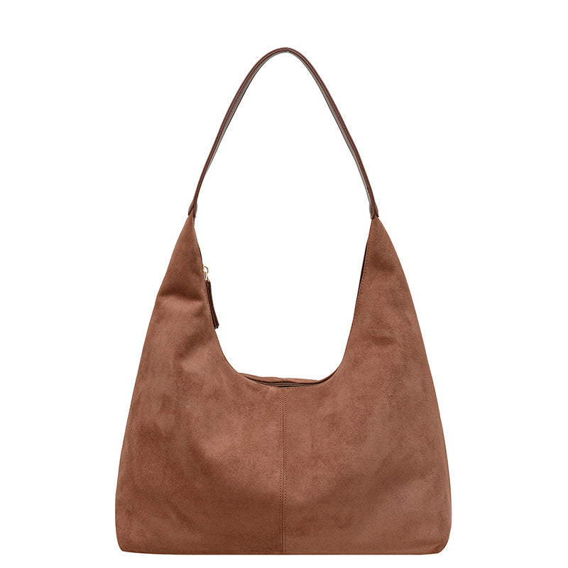 VELUXA | Vegan Suede Hobo Bag – Minimal Design with Shoulder Strap