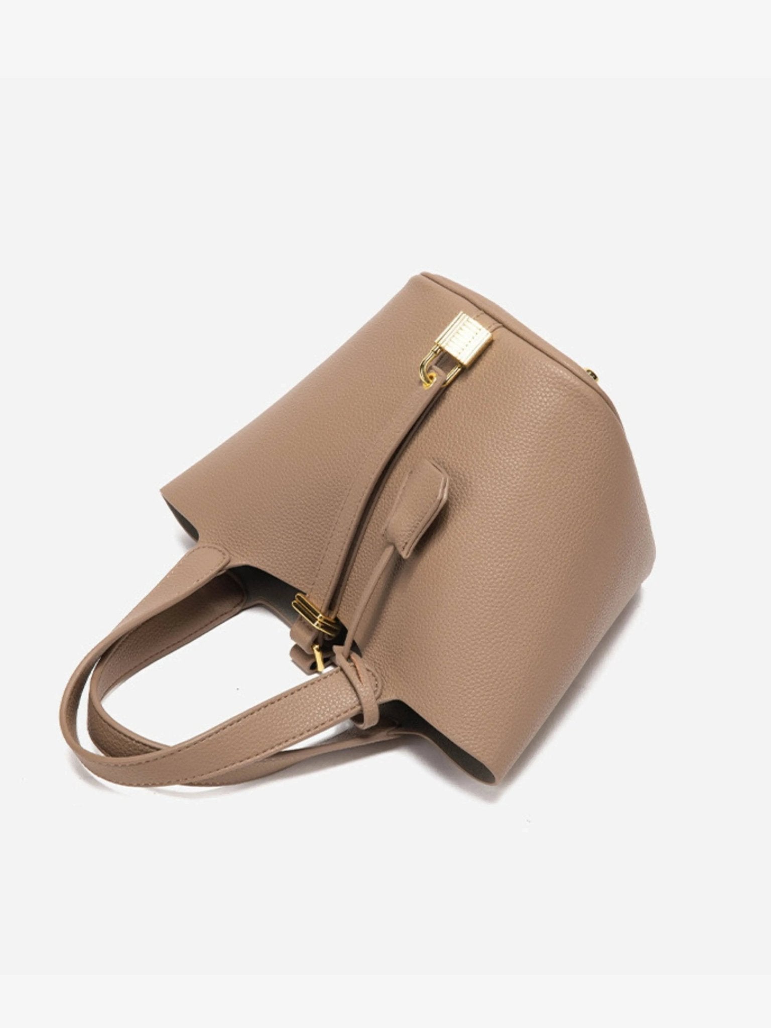 VELUXA | Faux Leather Bucket Bag – Structured Design with Top Handles