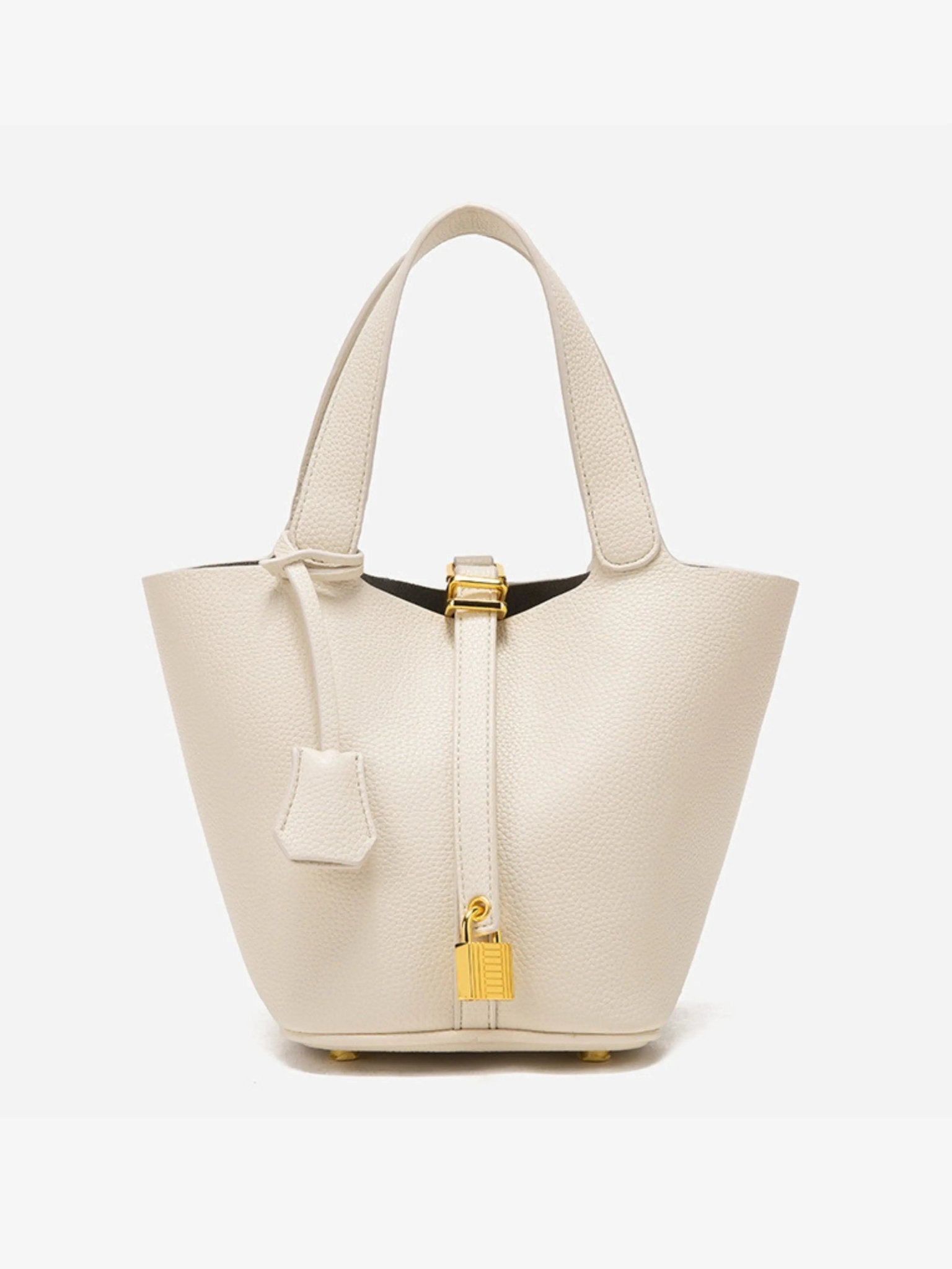 VELUXA | Faux Leather Bucket Bag – Structured Design with Top Handles