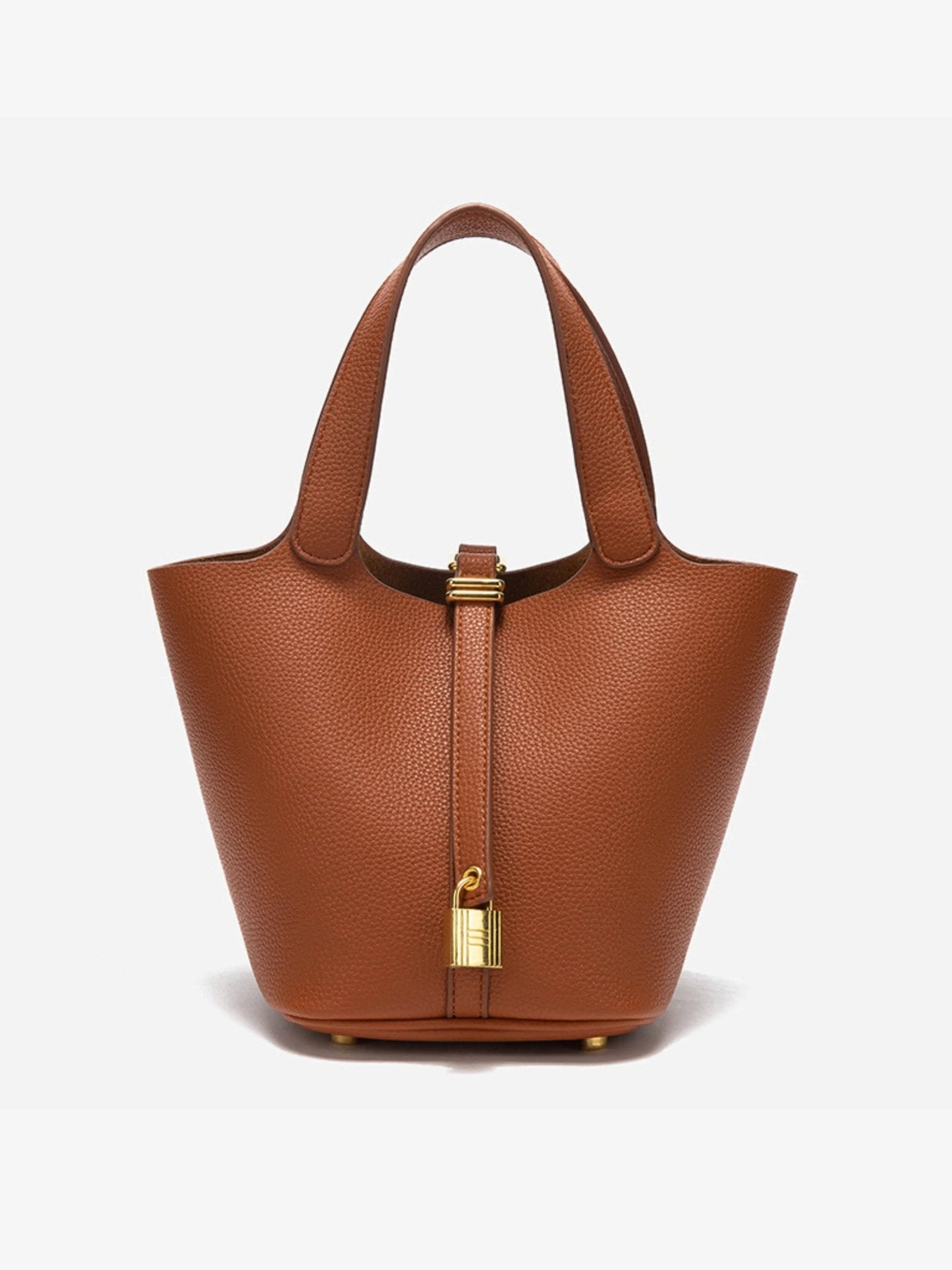 VELUXA | Faux Leather Bucket Bag – Structured Design with Top Handles