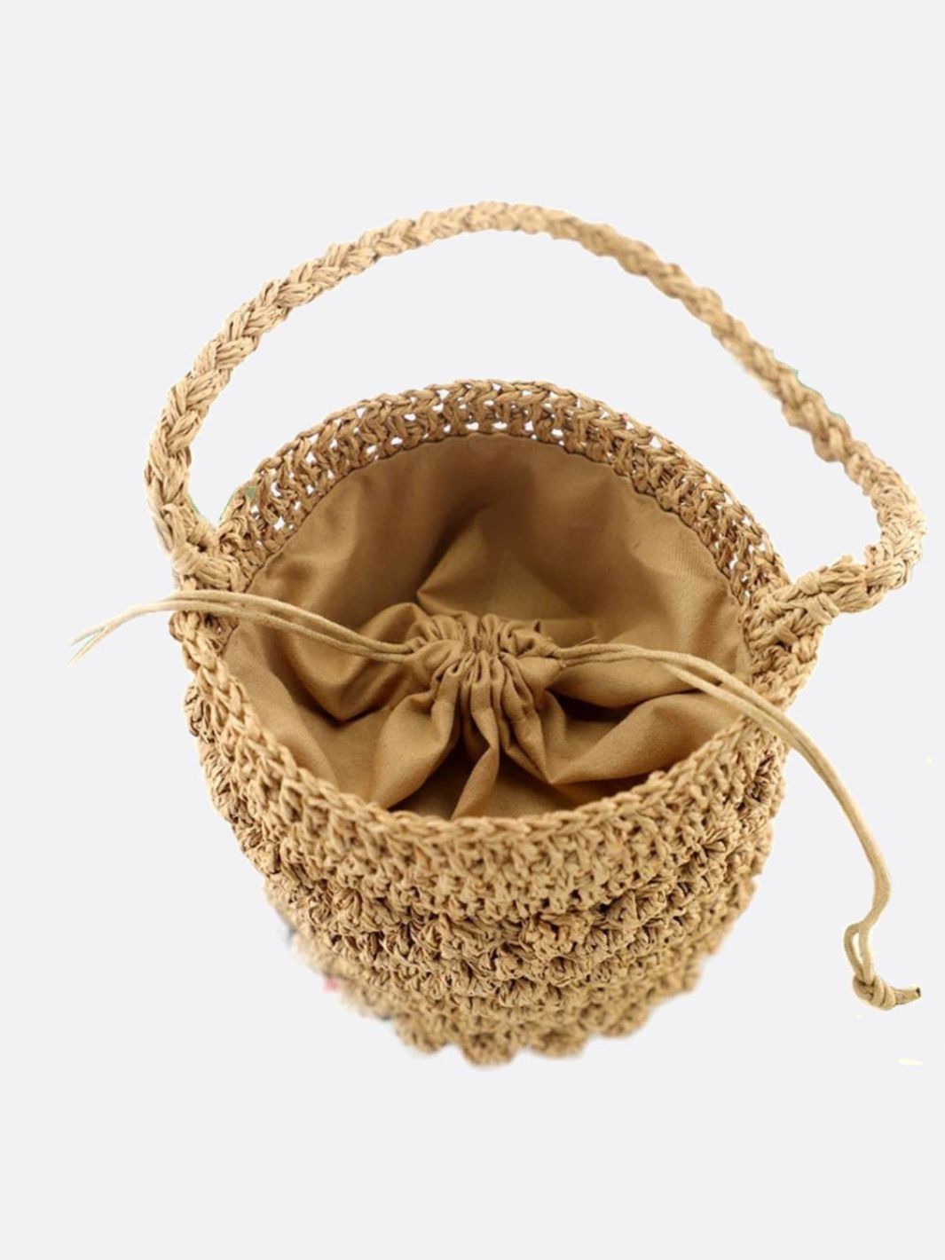 VELUXA | Mini Crochet Bucket Bag – Handwoven Straw with Braided Shoulder Strap