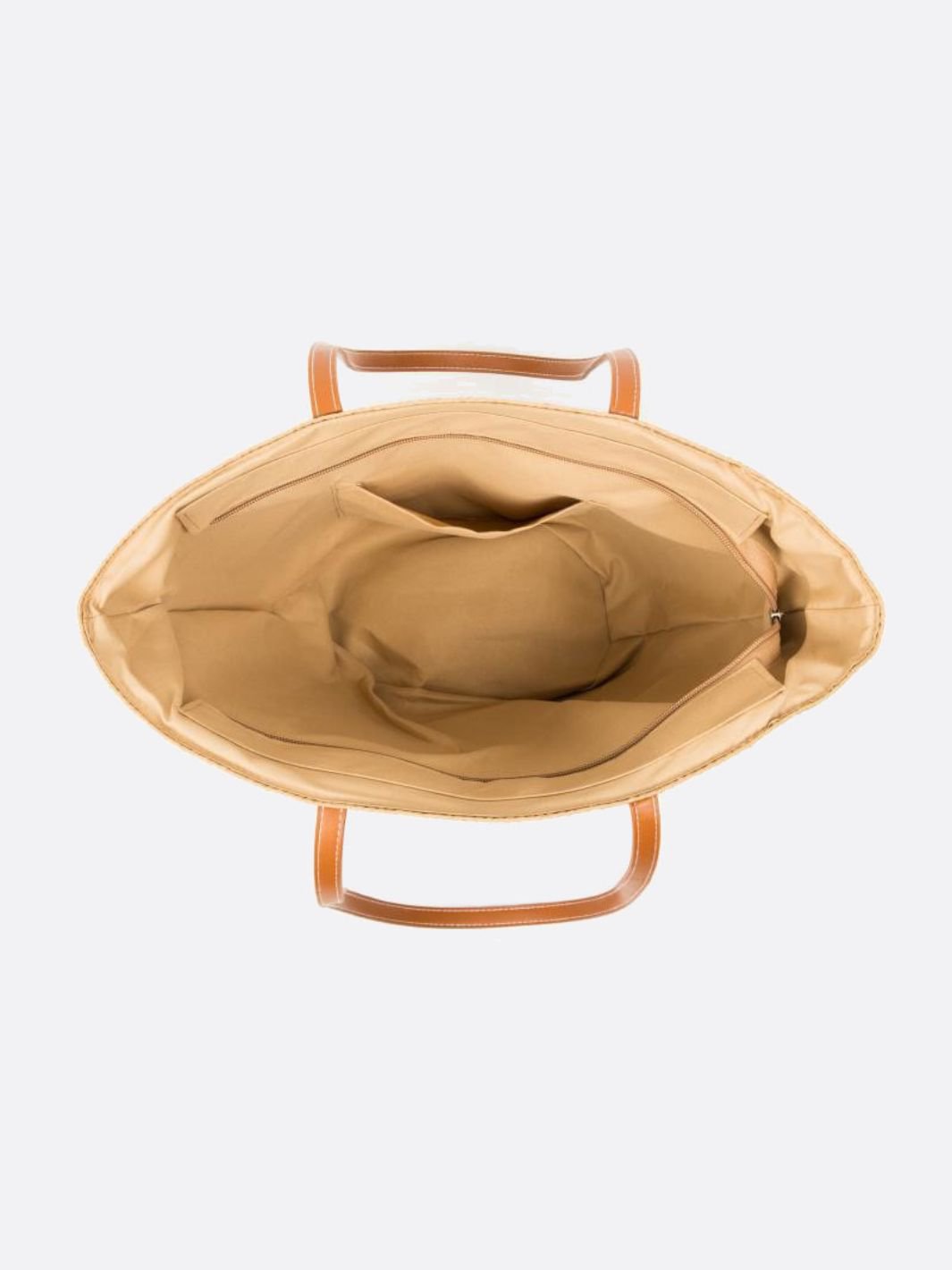 VELUXA | Woven Straw Tote Bag – Structured Trapeze Design with Shoulder Straps