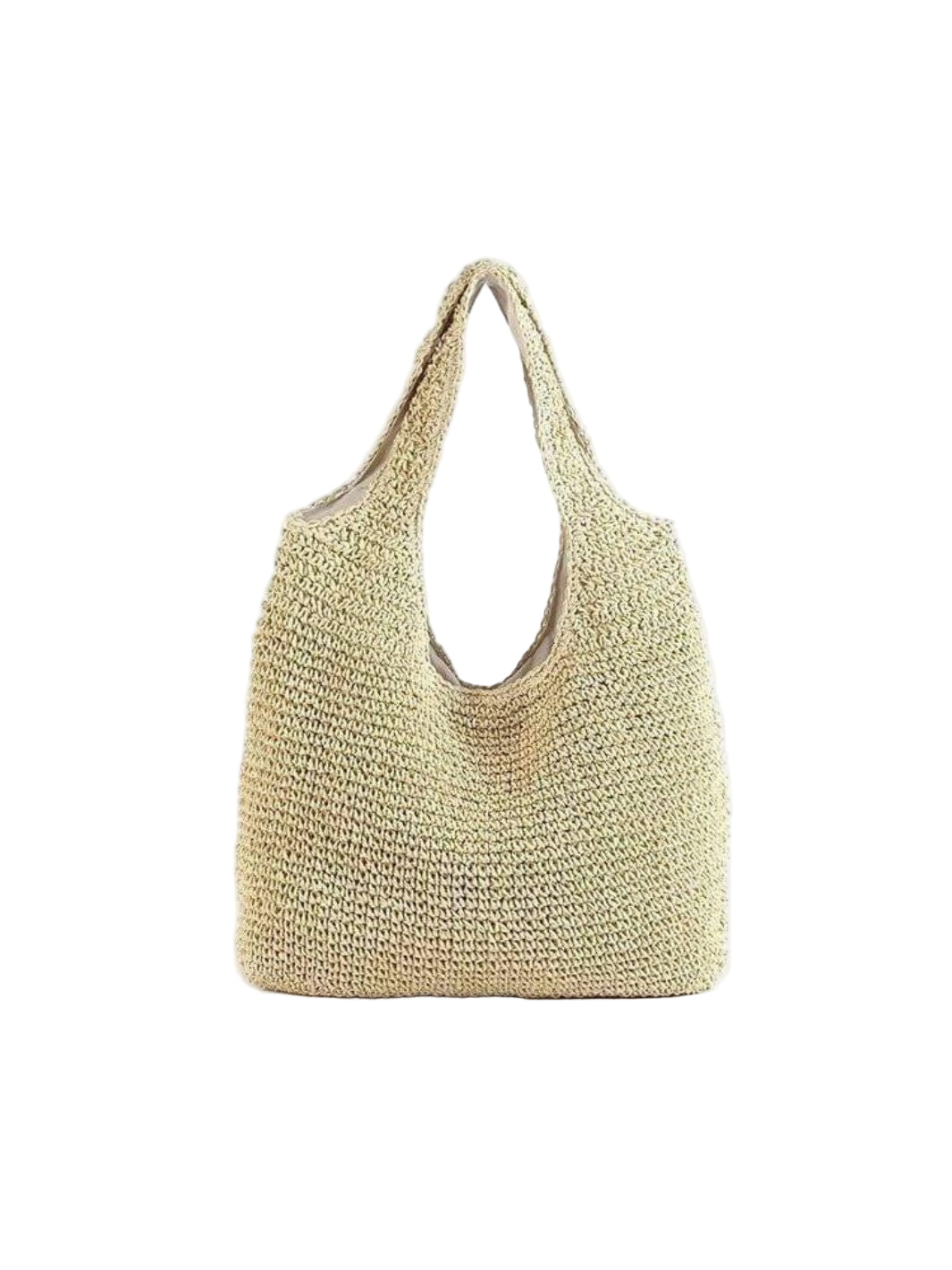 VELUXA | Soft Woven Straw Tote Bag – Shoulder Design with Zip Closure
