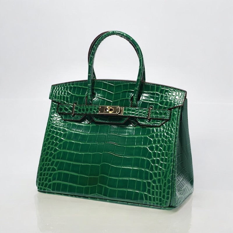 VELUXA | Croc-Embossed Tote Bag – Faux Leather with Shoulder Strap
