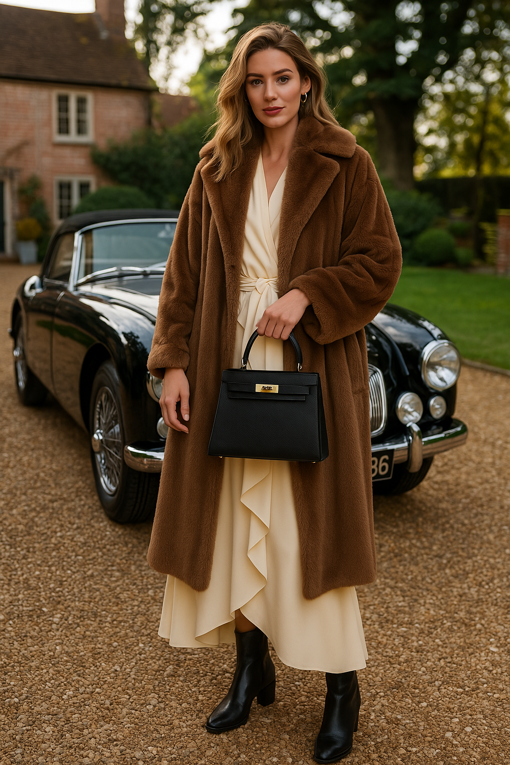 VELUXA | Structured Handbag – Vegan Leather with Top Handle & Detachable Strap