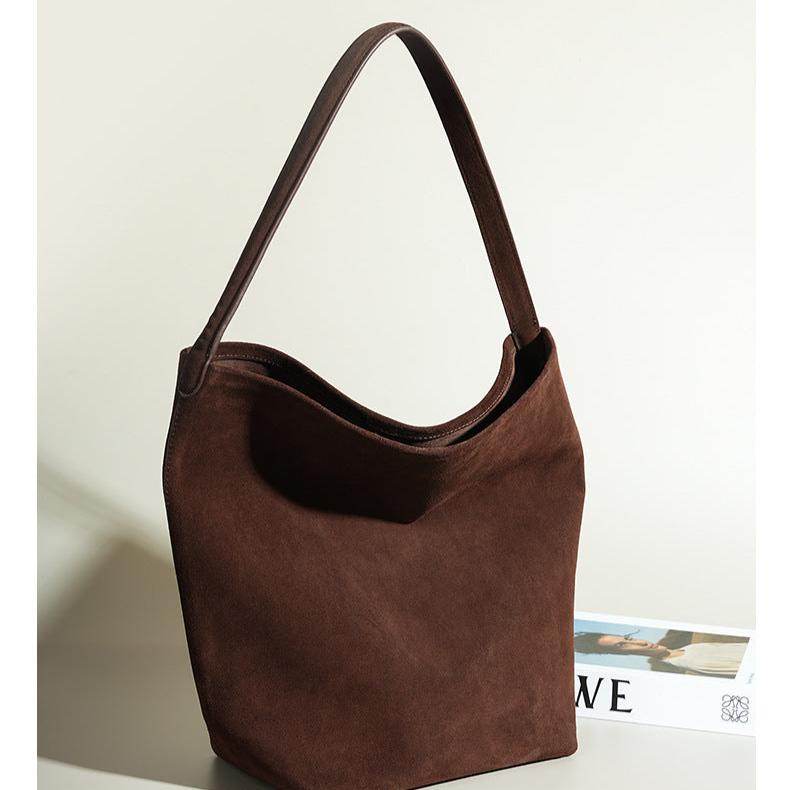 VELUXA | Vegan Suede Tote Bag – Minimal Design with Single Shoulder Strap