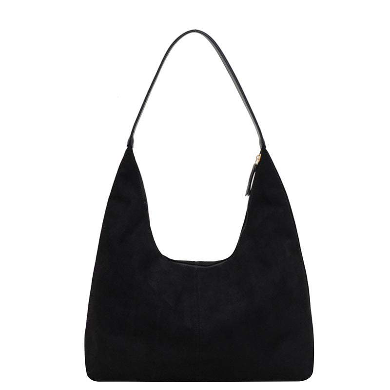 VELUXA | Vegan Suede Hobo Bag – Minimal Design with Shoulder Strap