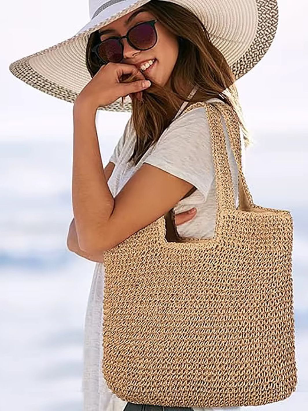 VELUXA | Square Woven Tote Bag – Design with Integrated Handles