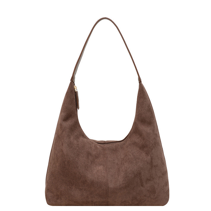 VELUXA | Vegan Suede Hobo Bag – Minimal Design with Shoulder Strap