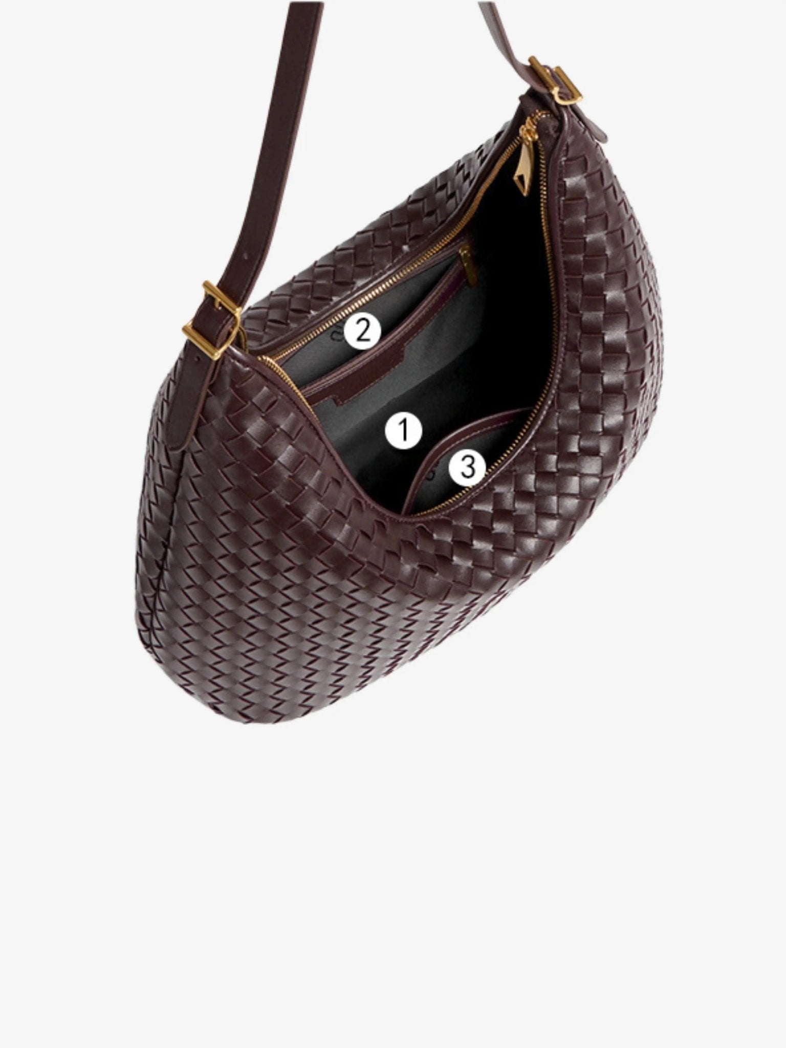 VELUXA | Woven Shoulder Bag – Faux Leather with Shoulder Strap