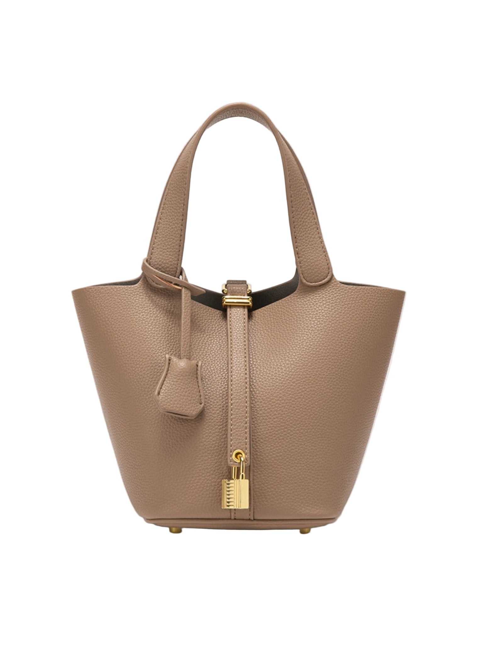 VELUXA | Faux Leather Bucket Bag – Structured Design with Top Handles
