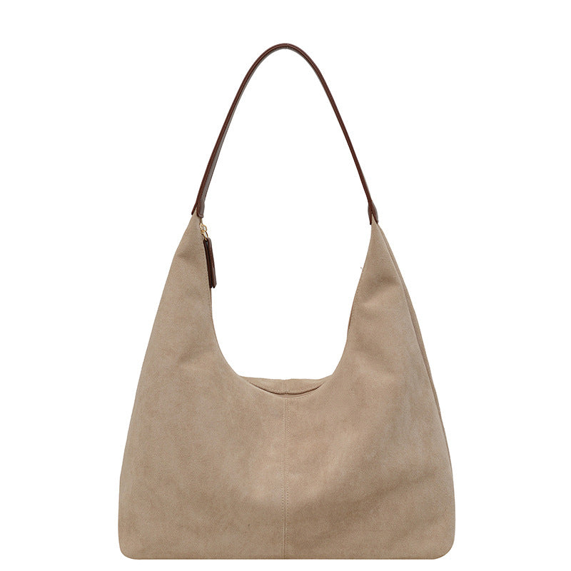 VELUXA | Vegan Suede Hobo Bag – Minimal Design with Shoulder Strap