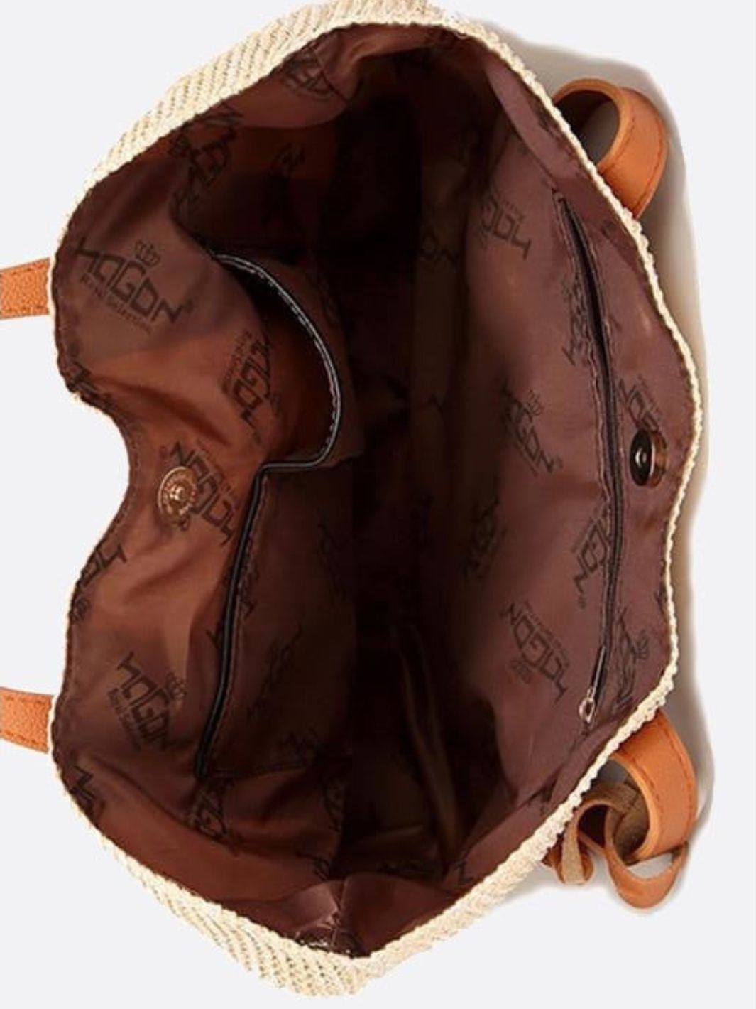 VELUXA | Woven Straw Tote Bag – Rectangular Design with Shoulder Straps & Tassel